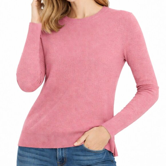 Rachel Zoe Women's 100% 2-Ply Cashmere Sweater Small Pink Crewneck Pullover Top - Picture 2 of 10
